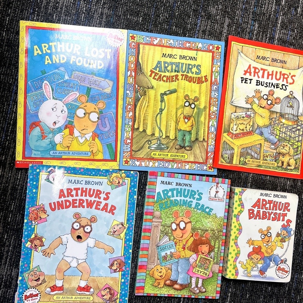 Lot of 6 Arthur Series Books by Marc Brown PBS Kids Vintage D.W.